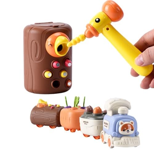 Jahenway Montessori Toys for 2 Year Old Girl and Boy, 4-in-1 Fine Motor Skills Toddler Toys Age 2-4, Woodpecker Worm Toy Magnetic Bird Feeding Game - Image 1
