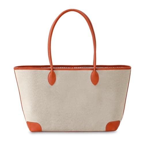 CRAZITAYA Oversize Linen Tote Bag for Women (Khaki) - Image 1