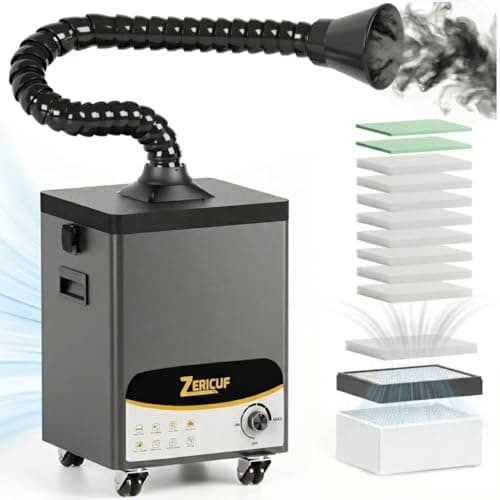 Solder Fume Extractor – 180W 320m³/h, Thickened Pre-Filters, Soundproof Low-Noise Chamber, Exclusive Downward Exhaust, H13 HEPA & High-Iodine Carbon, Smoke Absorber for Soldering, Laser, 3D Printer - Image 1