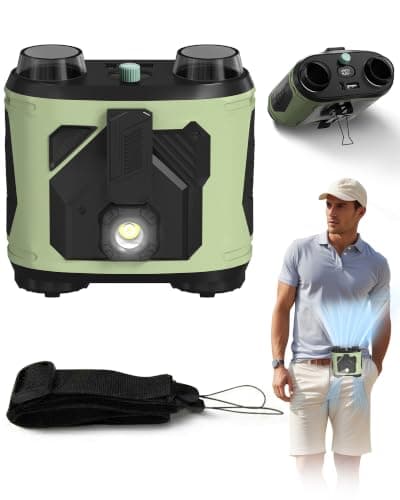 KlikKlak Portable Waist Fan, 4-in-1 Dual Motor Belt Clip Fan with 100-Speed Dial, LED Light, Wearable Under Shirt Fan for Outdoor Work, Camping, Travel - Image 1