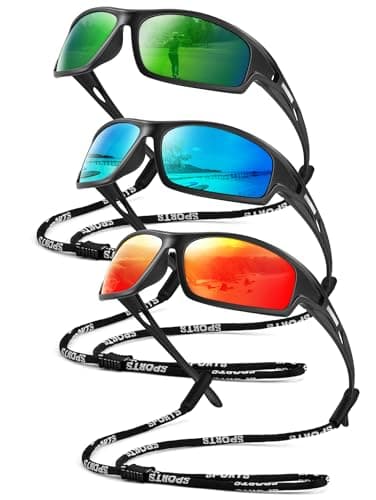 QALLY Polarized-Sunglasses-Men Sports Mens-Sunglasses: Sun-Glasses with UV Protection for Fishing Driving Running Cycling - Image 1