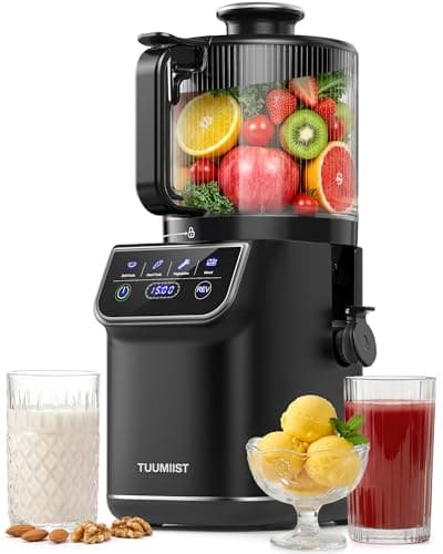 TUUMIIST 3-in-1 Cold Press Juicer Machine, Smart Touch Masticating Juicers for Whole Fruit & Vegetable, 6.5" Wide Chute Slow Juicer for Nut Milk & Sorbet, High Yield, 100oz Large Capacity, Easy Clean - Image 1