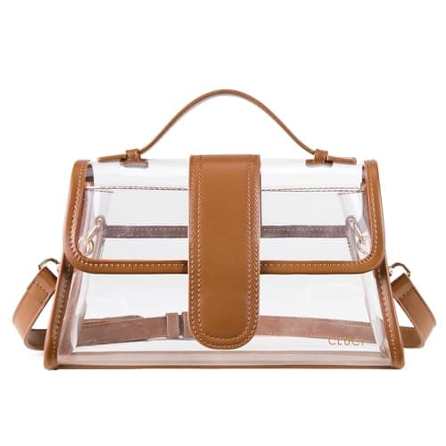 CLUCI Clear Bag for Stadium Events Crossbody Purses for Women Stadium Approved Clear Bag for Concerts Sports Festivals - Image 1