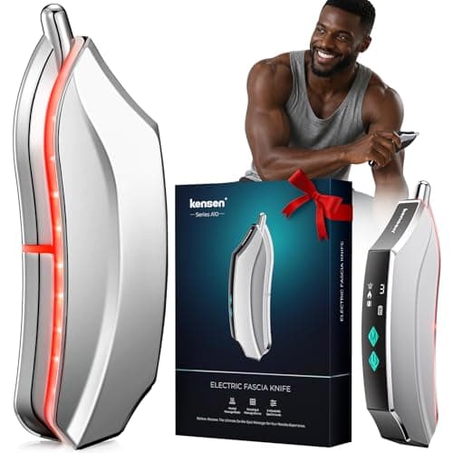 kensen Heated Muscle Scraper Tool – Electric Fascia Knife for Deep Tissue Massage with Light-Care, 4 Modes 3 Heating 3 Vibration Soothing Whole Body Gua Sha Tool for Athletes Workers Gift - Image 1