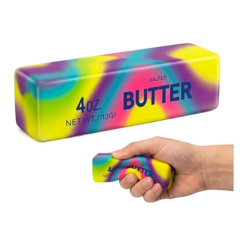 Rainbow Butter Squishy,Slow Rising Squishy,Provide Emotional Release and Stress Relief, Suitable for People Under high Work Pressure, Feeling Bored While Studying, and Those who are Anxious - Image 1