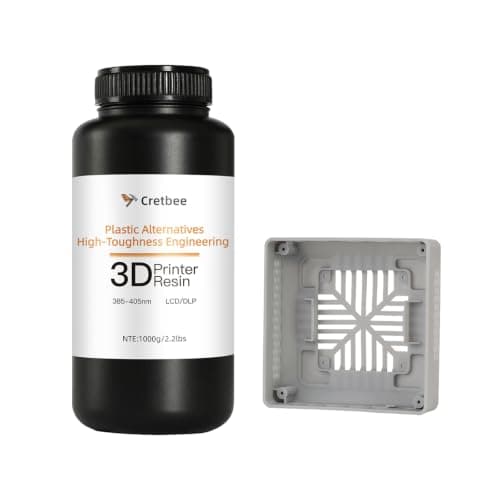Cretbee ABS-Like 3D Printer Resin, 1kg High Toughness Heat-Curable Resin, Non-Brittle Engineering Resin for Functional Parts, 405nm UV-Curing LCD/DLP/MSLA 3D Printing Liquid - Light Gray, 1000g - Image 1