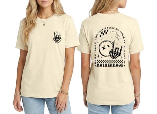 QIXYN Feral Aunt Shirt for Women Gifts Skeleton Feral Mom Cool Club Tops