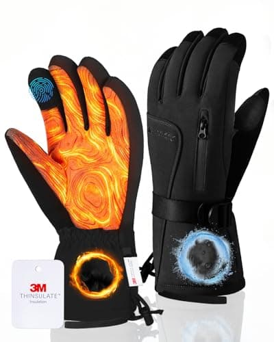 GXCROR Winter Gloves for Men & Women, Waterproof Touchscreen Ski Gloves with 3M Thinsulate -22°F Warmth, Windproof Cold Weather Gloves for Skiing, Snowboard, Snowmobile - Image 1