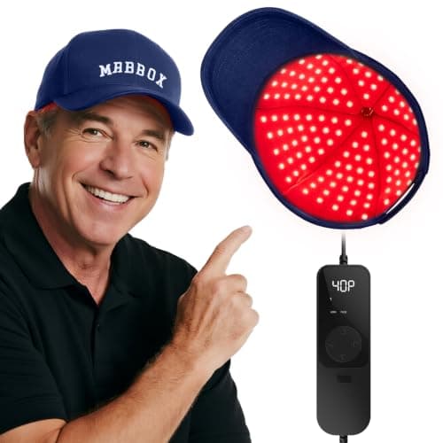 Red Light Therapy for Hair Growth for Men & Women,Red Light Hair Growth Cap,Full-Scalp Coverage,At-Home Scalp Care, Father‘s Day Gift Idea,Blue Cap - Image 1