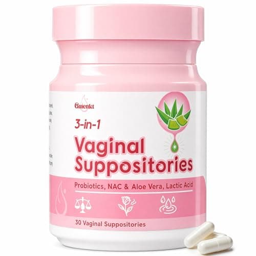 Vaginal Probiotics, Vaginal Probiotics Suppositories for Women, Lactobacillus, NAC, Sodium Hyaluronate & Aloe Vera– pH Balance & Vaginal Health, Odor & Itch Support, 30 Count