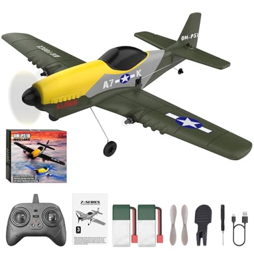 OMNANGO RC Plane, 3 Channel Remote Control Airplane with 2.4GHz 6-Axis Gyro for Kids 8-12 & Adults, Beginner-Friendly Outdoor Jet Plane, Rechargeable Battery, Easy to Fly - Image 1
