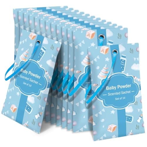 STRN Scented Sachets for Drawer and Closet, Baby Powder Scent Long-Lasting Sachets, 14 Packs for Home Fragrance, Small Space Air Freshener for Wardrobes - Image 1