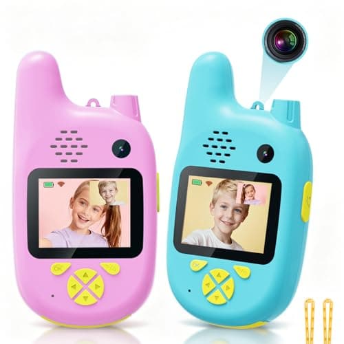 Video Walkie Talkies for Kids, 2 Pack Rechargeable Toys Walkie-Talkies, Dual Camera & Voice Changer, Gifts for Boys Girls Age 3-12 Birthday Christmas, Long Range Adventure Game Camping Outdoor Indoor - Image 1