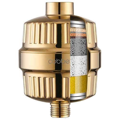 Cobbe HD HEAVY DUTY High Output Shower Filter – 99% REMOVAL Shower Head Filter for Hard Water, Heavy Metals, Chlorine and Harmful Substance, Improve your skin and hair - Egyptian Gold - Image 1