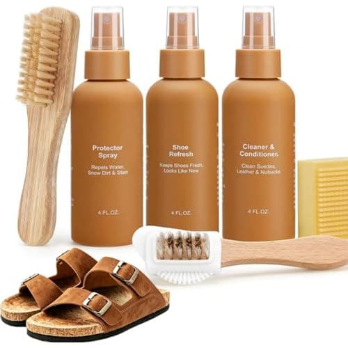 UGOOOSI Suede Care Kit, Deep Cleaning Shoe Cleaner with Water and Stain Repellent Spray | Professional Grade Suede Brush & Eraser Set for Restoring Nubuck, Sheepskin Shoes and Boots - Image 1