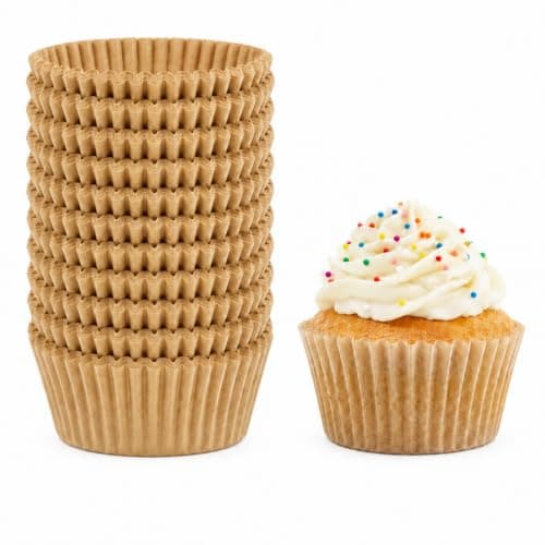 Oeyliz Cupcake Liners 200 Counts Standard Cupcake Liners for Baking Cupcake Liner for Baking Cupcake Wrappers Baking Cups (200, Natural)