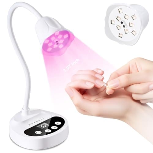 Makartt UV LED Nail Lamp: Portable Cordless 50 mW/cm² Flash Cure Nail Lamp for Gel X & Press-On Nails, Rechargeable USB Gooseneck Nail Dryer with Auto Sensor & 4 Timers for Gel Polish Travel Manicure - Image 1