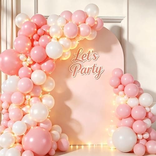 Spring Balloon Garland Arch Kit 160Pcs Pink White Latex Balloons for Baby in Bloom Baby Shower Wedding Bridal Shower Anniversary Birthday Party Decorations - Image 1