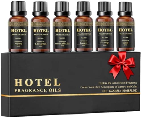 Hotel Diffuser Oil Set - Inspired by My Way, Baccarat, Westin White Tea, Santal, 24k Magic, Ritz-Carlton Hotel Scent Essential Oil Set Large Capacity, 20ml - (Pack of 6) - Image 1
