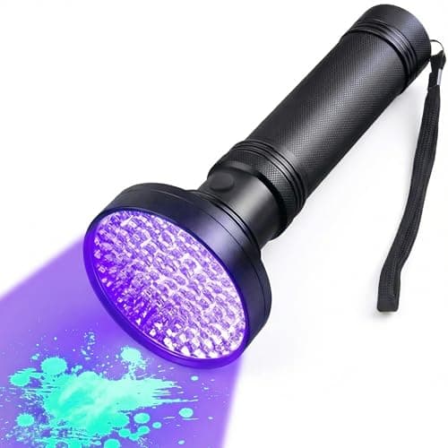 BUDUY UV Flashlight Black Light, 100 LED Black Flash Light for Dog/Cat Pet Urine Detection, Scorpions Finder - Image 1