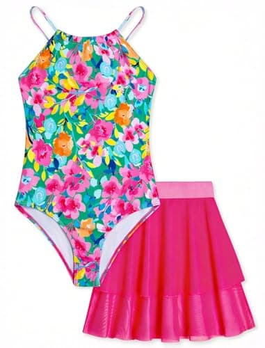 Seanrui Girls Swimsuits Size 10-12 Teen Bathing Suit with Skirt One Piece Tankini Bathing Suits 2026 Summer Swimwear - Image 1