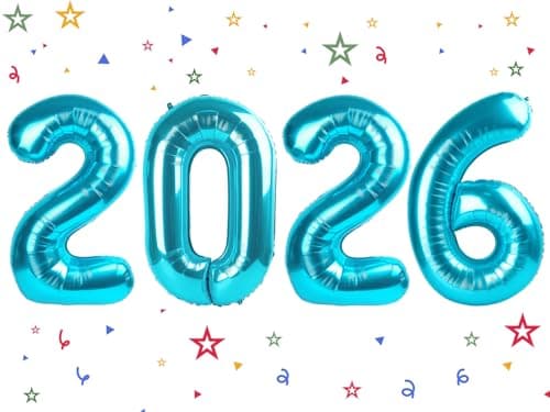 2026 Balloon - Light Blue Birthday Number Balloons, 40 Inch Large Foil Balloons for Men Women Boys Girls Light Blue Themed Birthday Decorations,Number 2026 Balloon, class of 2026 decorations - Image 1