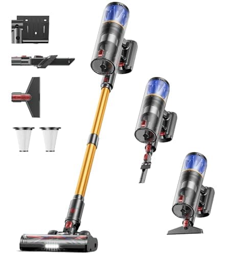 Cordless Vacuum Cleaner, 65KPA 650W 70Mins Stick Vacuum Cordless with Three Suction Modes, Self-Standing&LED Touch Screen, Anti-Tangle Brush, Vacuum Cleaners for Home/Pet Hair/Hardwood Floors/Carpet - Image 1