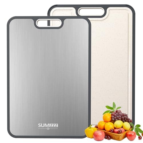 Titanium Cutting Board for Kitchen, Cutting Board Double Sided Food Grade, Pure Titanium/PP, Easy to Clean Large Size 15”×10.3” - Image 1