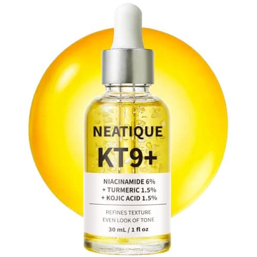 Neatique KT9+ Niacinamide Serum 6% with Turmeric 1.5% & Kojic Acid Serum 1.5% – Face Essence Care for Uneven Tone, Dark Spots, Rough Texture, Pore Appearance – Lightweight Daily Facial Serum, 30 mL - Image 1