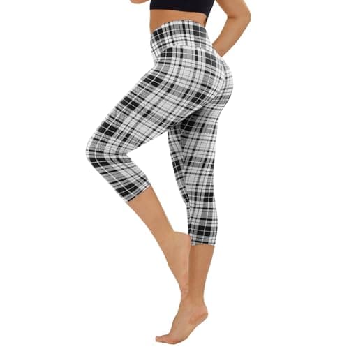 TNNZEET High Waisted Leggings for Women - No See Through Tummy Novelty Workout Yoga Pants with Pockets Reg & Plus - Image 1