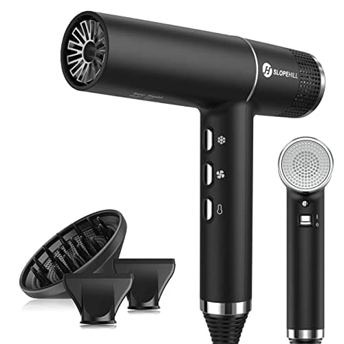 slopehill Hair Dryer with Unique Brushless Motor | Intelligent Fault Diagnosis | Innovative Microfilter | Oxy Active Technology | Led Display (Black) - Image 1