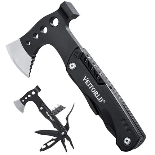 VEITORLD Fathers Day, Gifts for Men Dad Husband from Daughter Son, Survival Gear and Equipment, Multitool Axe Hammer Camping Accessories, Unique Hunting Fishing Gift Ideas for Him Boyfriend Grandpa - Image 1
