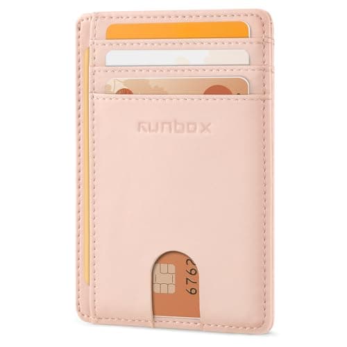 RUNBOX Slim Minimalist Front Pocket RFID Blocking Leather Wallets for Men and Women Card Holder Wallets Gifts for men - Image 1