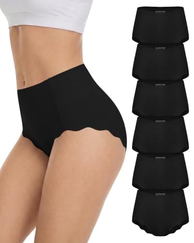 COMENOLE Seamless Underwear for Women High Waisted Women's Panties 6 Pack - Image 1
