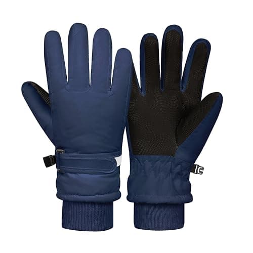 Sea Zaela Waterproof Winter Gloves for Kids Toddler Warm Snow Gloves Boys Girls Ski Gloves Windproof Mittens Youth,Navy Blue,4-6 T - Image 1