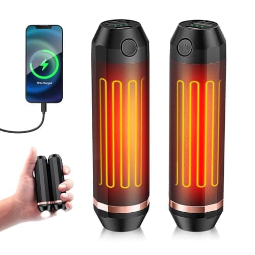3-in-1 AI Hand Warmers Rechargeable 10000mAh, Dual Power Bank & Flashlight, 24Hrs 360° Heating Portable Pocket Heater, Outdoors Hunting Camping Accessories, Gift for Men Women - Image 1