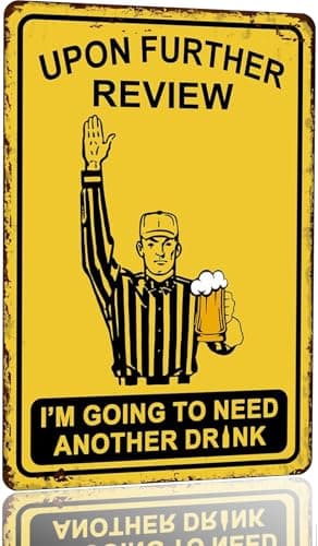 Funny Football Gifts for Men – Vintage Sports College Football Decor 8x12 Vintage Man CaveDecor Tin Sign Bar decor, Party Wall Decoration for Guys Home Bar, Signs, non-luminous and non-mechanical, of metal - Image 1