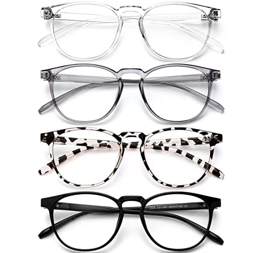 BOSSWIN Blue Light Blocking Glasses for Women/Men - 4-Pack Computer Reading/Gaming/TV/Phone Glasses, Anti-Glare - Image 1