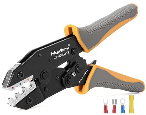 Mulwark Wire Crimping Tool for Heat Shrink, Wire Crimper AWG 10-22 | Professional Wire Crimpers-Crimping Pliers for Automotive, Marine & DIY Electrical Projects - Image 1