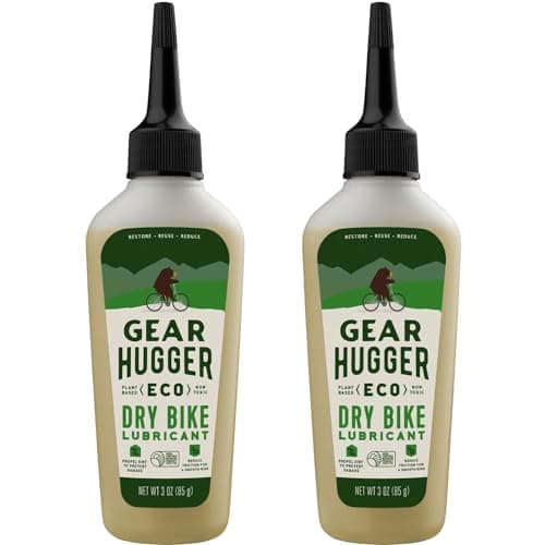 Dry Bike Chain Lube (3.2 oz, Pack of 2) – Eco-Friendly Plant-Based Bike Lubricant – Bike Chain Cleaner, Dry Conditions – No Teflon, No Petroleum, No PTFE