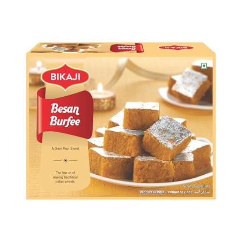 Bikaji Besan Burfi | Halwa 12 oz (340g), Traditional Gram Flour Sweets, Authentic Indian Mithai, Soft & Rich Barfi, Festive Dessert & Gifting Sweet Box, Ready-to-Eat Indian Treat - Image 1