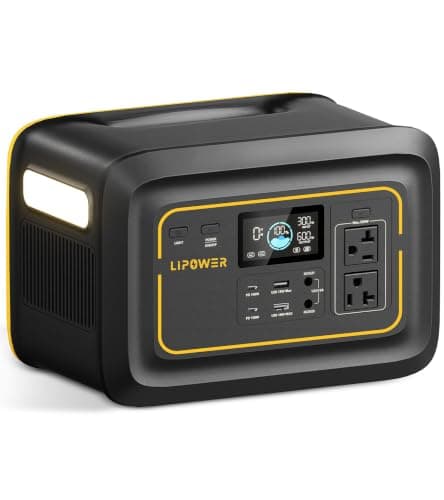 Lipower Portable Power Station, 296Wh Backup Battery with 20ms UPS, 300W (600W Peak) Pure Sine Wave AC Outlet, PD 100W USB-C, 1-Hour Fast Full Charge, Solar Generator for Camping Travel Home Emergency - Image 1