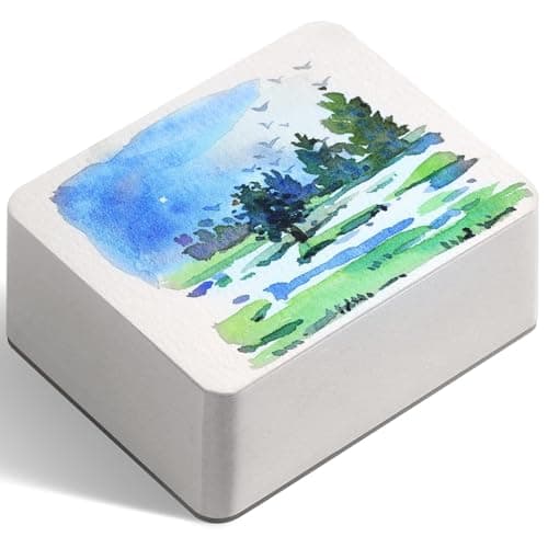 FLUNBRATO Mini Watercolor Sketchbook 80 Sheets, 2.6 x 3.3 Inch, 100% Cotton Mini Travel Watercolor Paper Book, Cold Press 140LB 300GSM, Two-Edge Glue Binding Small Compact Painting Notebook - Image 1