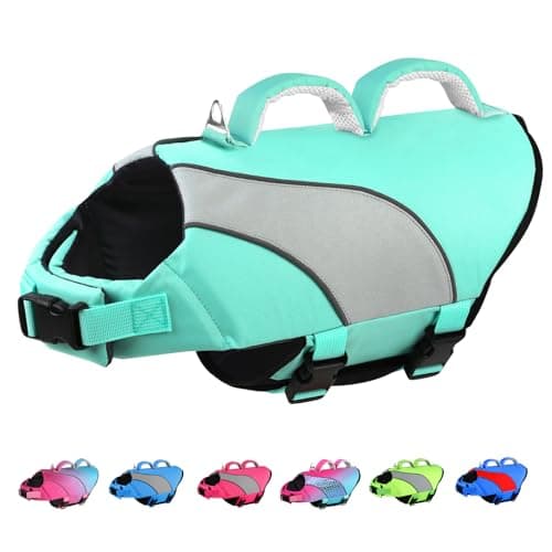 Doglay Dog Life Jacket with Double Rescue Handles, High Flotation Dog Life Vests for Swimming, Reflective Swimming Vest Safety Lifesaver for Small Medium Large Dogs - Image 1