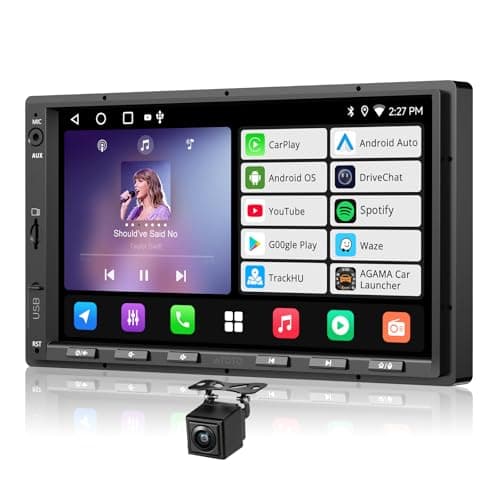 ATOTOZONE A5L 7inch Android Double DIN Car Stereo & Backup Camera, Wireless CarPlay& Android Auto Touchscreen Head Unit, WiFi/Bluetooth/USB, 2G+32G,MirrorLink, 24B-EQ DSP, FM/AM,GPS Tracking &AI Chat - Image 1