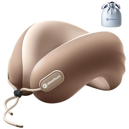 drembloo Neck Pillow Airplane, CertiPUR-US® BASF Memory Foam Cooling Travel Pillows for Sleeping, Adjustable Flight Sleep Pillow with Comfortable Breathable Cover, Portable Plane Accessories - Image 1