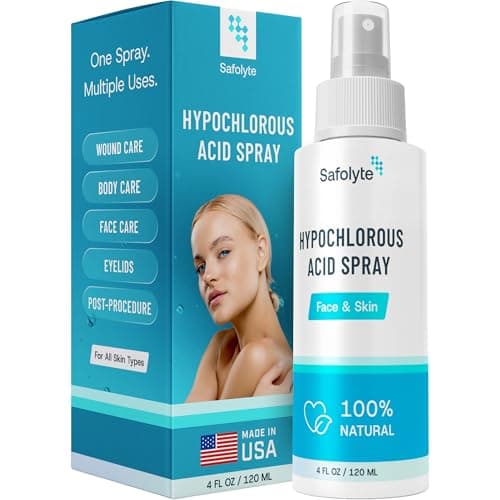 Hypochlorous Acid Spray for Face & Skin - Clinically & Dermatologist Tested HOCl Face Mist for Face, Skin, Acne, Eczema, Rash & Wound Care, Gentle & Non-Irritating for All Skin Types & Ages, 4oz - Image 1