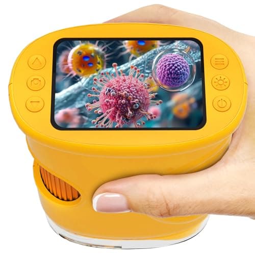 Pozifu 1000X Handheld Microscope for Kids: Pocket Digital Microscope with 1080P&2.0''IPS Screen&Photo/Video - Portable Edu Science Kits for Girls Boys - STEM Toys Birthday Gifts Ages 3-6 6-12(Orange) - Image 1