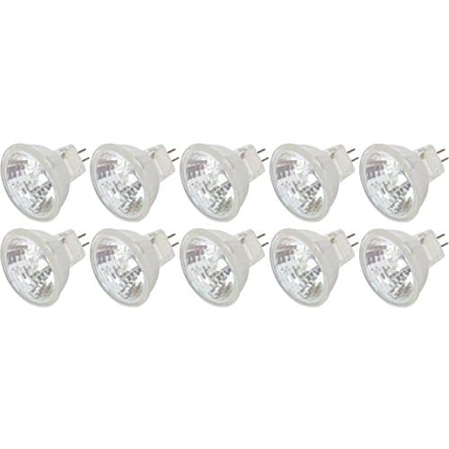 Simba Lighting MR11 Halogen 20W 12V FTD Spotlight Light Bulbs (10 Pack) 2-Pin 220lm for Landscape, Accent, Track Lights, and Fiber Optics, GU4 Bi-Pin Base, Glass Cover, Warm White 2700K Dimmable - Image 1