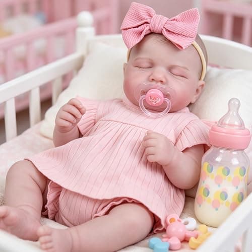 Milidool Reborn Baby Dolls - 20-inch Cute Soft Vinyl Realistic Baby Doll Lifelike Newborn Real Life Baby Dolls with Complete Accessories Toy for 3+ Year Old Girls Gifts, Cuddling, Playtime - Image 1